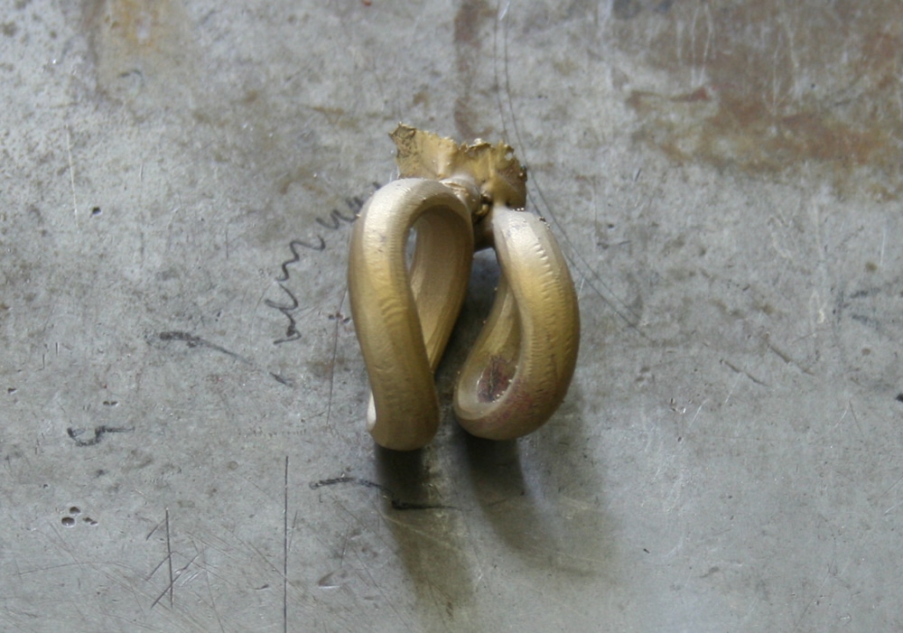 Wedding ring course - wax models were prepared in the course - now the result of the lost wax process