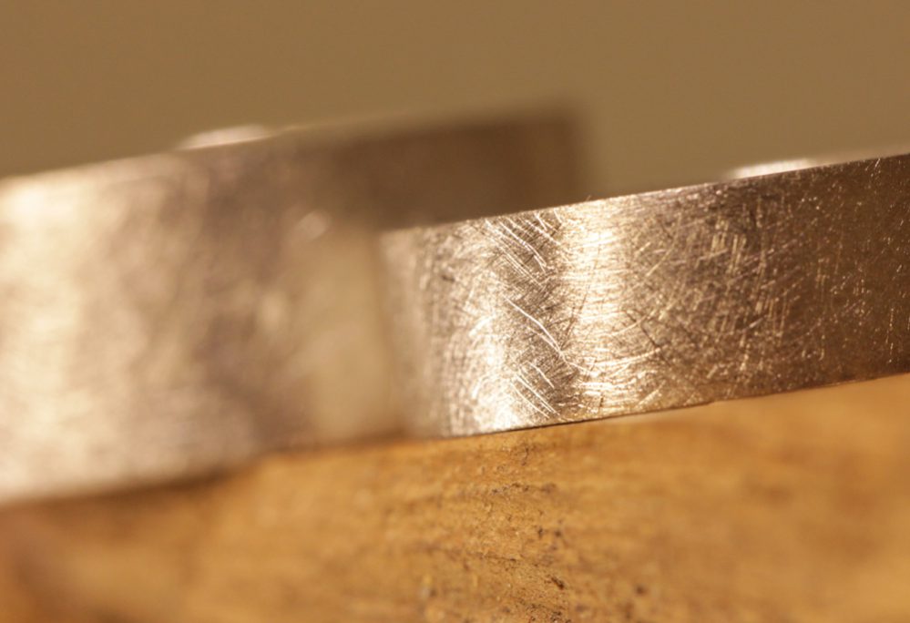 Image 180: Wedding rings made of palladium with an ice-matt surface.