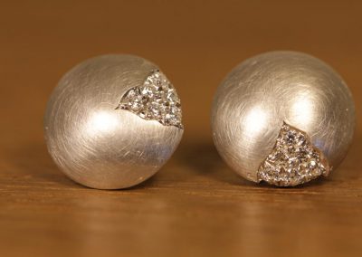 Jewelry set made of silver - ear studs