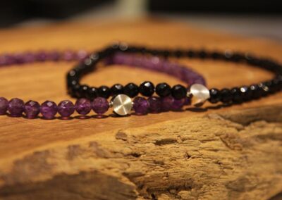 Stone Necklaces Amethyst and Onyx