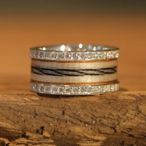 anello in crine di cavallo-argento-zirconi (4)