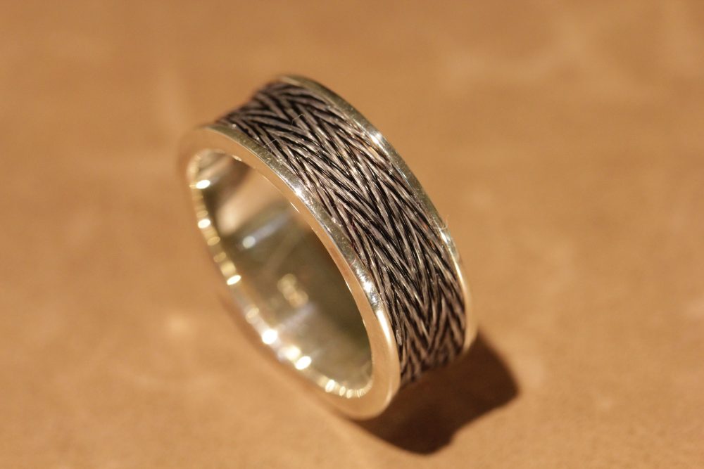 Ring with horse hair