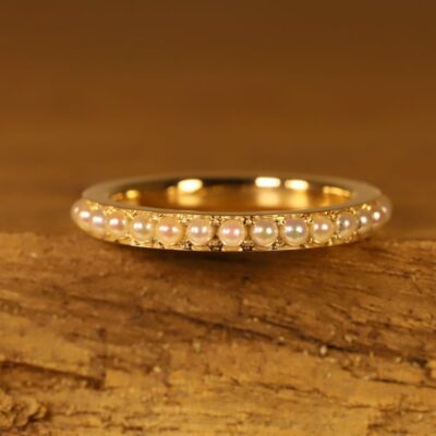 anillo en oro con perlas schmuckgarten