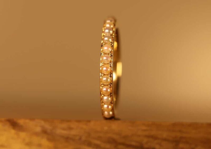 anillo en oro con perlas schmuckgarten