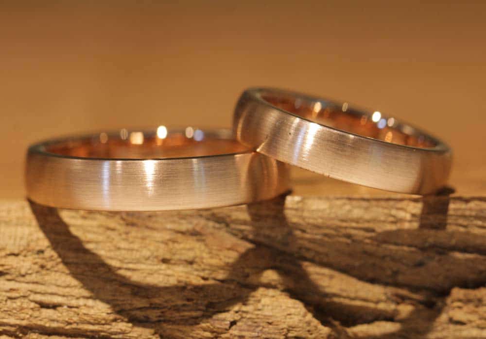 rose gold wedding rings signs of wear (4)