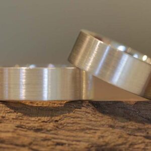 Wedding rings 925 silver angular