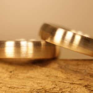 Anillos de boda anillo de onda 585 oro rosa y oro gris