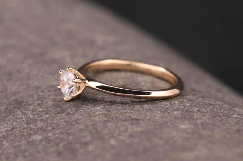 rose gold solitaire ring mit diamant