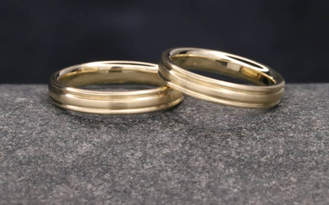 Trauringe in 585er Gelbgold pofiliert