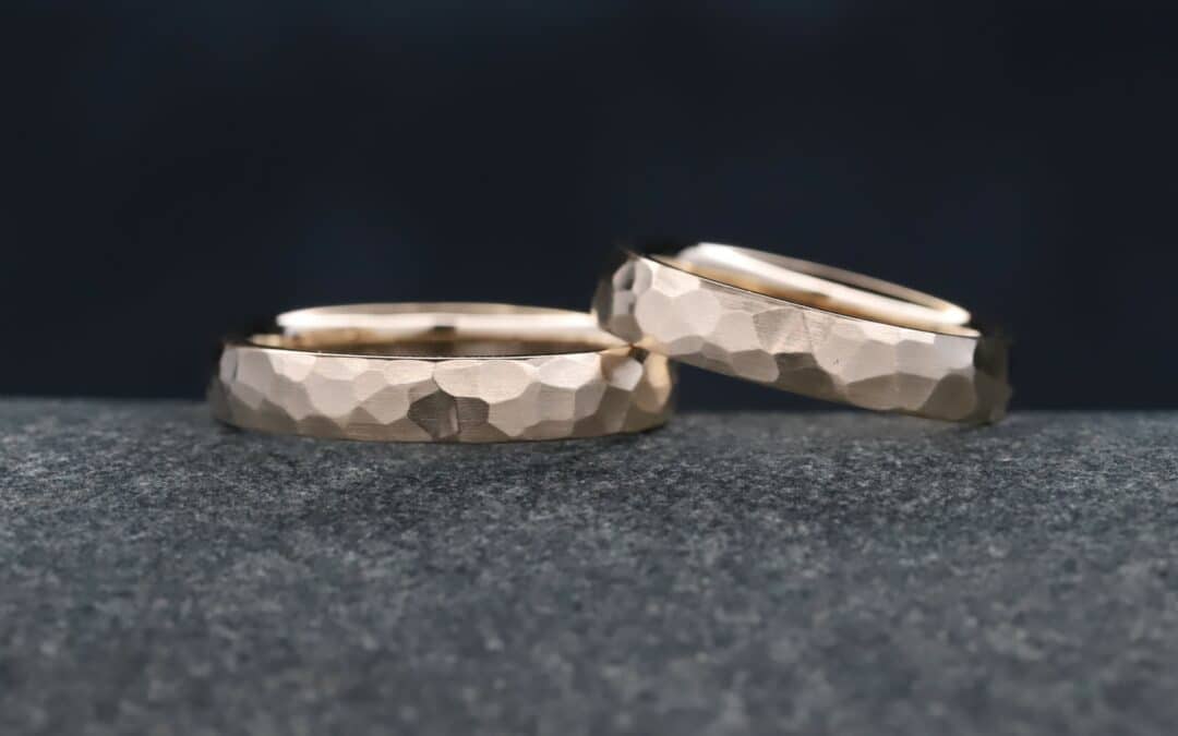 Trauringe in 585er Rosegold geschmiedet